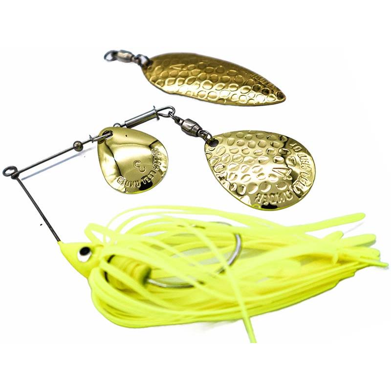 10FTU PO-BOY Tandem Blade | Spinnerbait – 8.9G · Chartreuse · 1 · 8.9