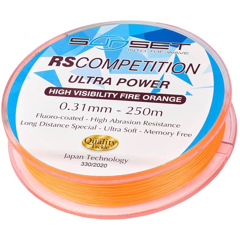 Nylon Sunset Rs Competition Ultra Power HI-VISIBILITY Fire Orange – 250M / Orange / 40/100 / 12 / 250