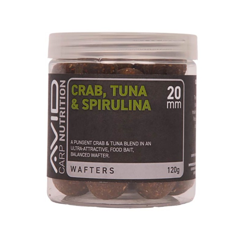 Hookbait Avid Carp Crab, Tuna & Spirulina Wafter – 15 / Crab Tuna Spirulina / 120