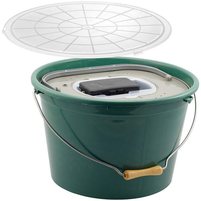 A Vifs Plastilys 25L Vert Opaque + Aerateur + Couvercle | Seau – 26.5 · 42
