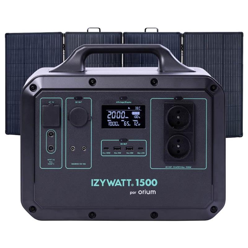 Station D Énergie Portative Orium Izywatt 1500 – 11.6 · Station + Panneau Solaire Pliant 315W