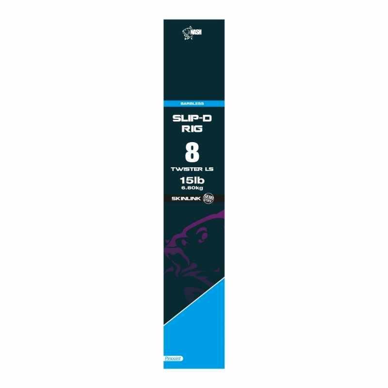 Monté Nash Slip D Rig Barbless – Bas de Ligne – 1 / N°8