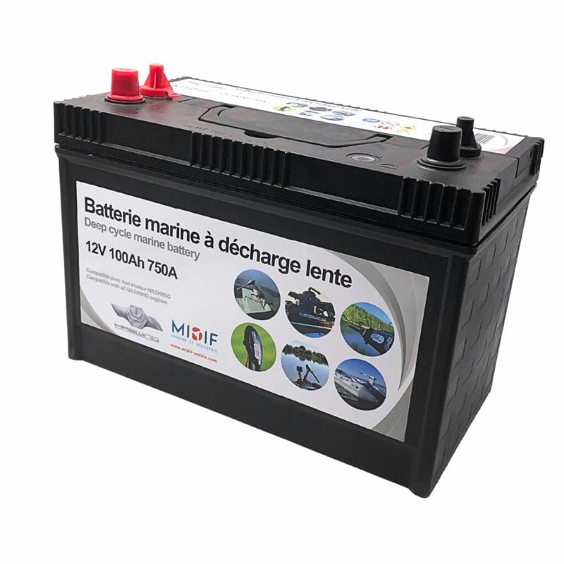 Marine Haswing 12V 100AH 750A Haswing Double Bornes | Batterie