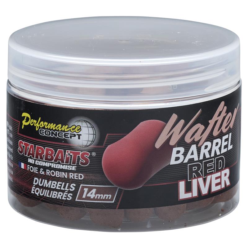 Hookbait Starbaits Performance Concept Red Liver Wafter Barrel – Marron Clair / 14 / Red Liver / 50