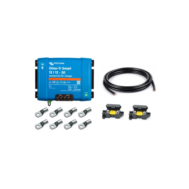 Kit Complet Chargeur Victron Energy Orion Smart 12V 30A Recharge Batterie Auxiliaire Depuis Alternateur