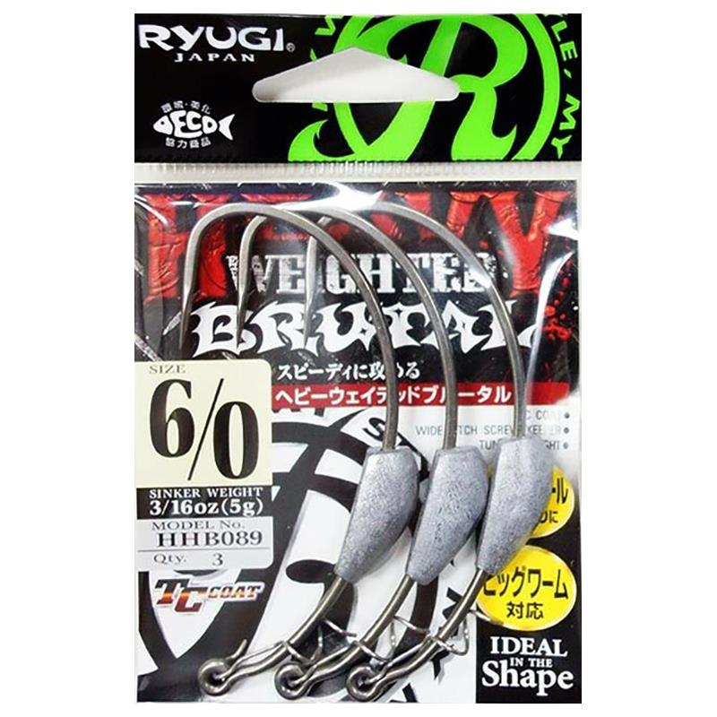 Texan Ryugi Heavy Weighted Brutal – Hameçon – Par 3 · 3 · N°6/0