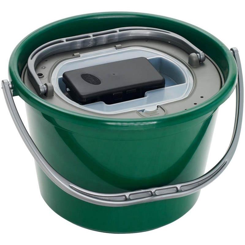 A Vifs Plastilys 13L Rond Vert Fonce + Panier Vivier + Aerateur Integre – Seau