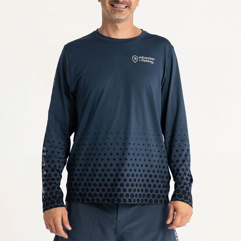 Tee Shirt Manches Longues Homme Adventer & Fishing Bozed Anti UV – Marine / Marine / L