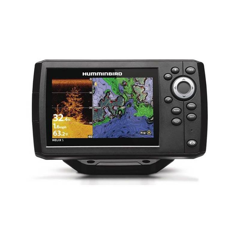 Sondeur / GPS Couleur Humminbird Helix 5 G3 Chirp Di Ds – 180/240 / 800 X 480 / Avec Sonde Tableau Arrière