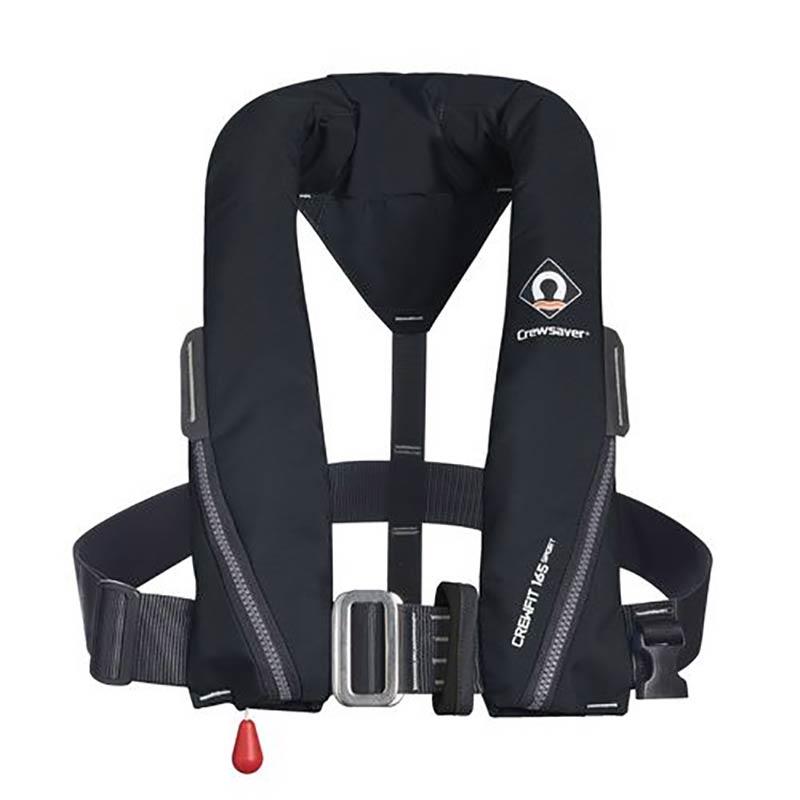 Gilet de Sauvetage Crewsaver Crewfit 165N Sport avec Harnais – Noir / Avec Harnais / Automatique