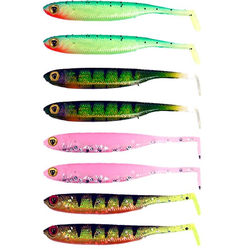 Kit Leurres Souples Fox Rage Micro Tiddler Fast Tail UV Mixed Colour – 8 / 5